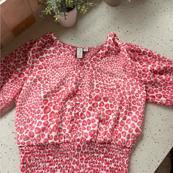 Joie Tops - Joie Strawberries Patterned Blouse XS